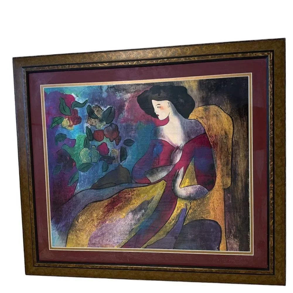Linda Le Kinff "Anabella" Seriolithograph Custom Framed 2007
